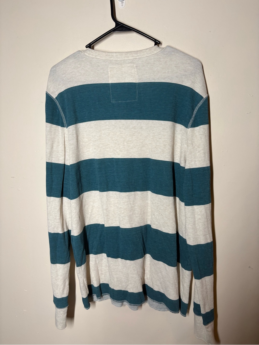 {New} Men's Urban Pipeline Striped Teal And Cream Thermal Xl — image 4 of 4